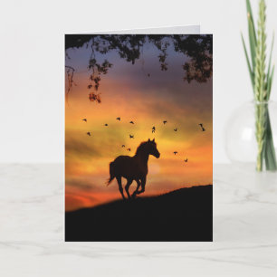 Met een liefhebbende herinneringen voor paardensym kaart