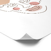 Met één lijntekenafdrukwaarde poster (Hoek)