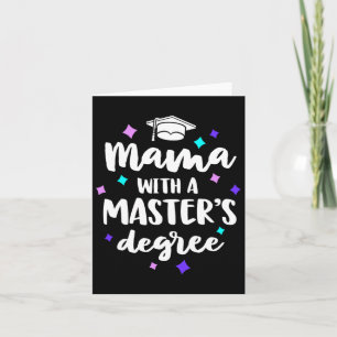 Met een Masters Degree Afstuderen Ceremonie Mam Kaart