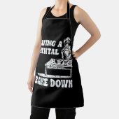 Met een mentale bake down baker grappige tas schort (Insitu)