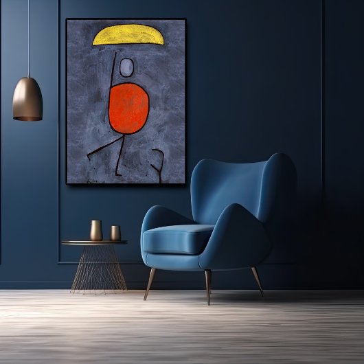 Met een paraplu van Paul Klee, Abstracte kunst Poster