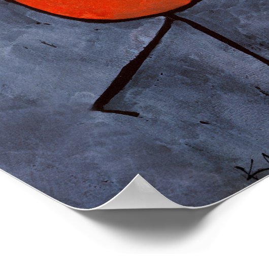 Met een paraplu van Paul Klee, Abstracte kunst Poster (Hoek)