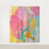 met een penseel beschilderd wandkleed (Voorkant)