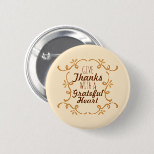 Met een schitterende Thanksgiving   Pin-Button Ronde Button 5,7 Cm