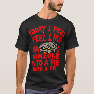 met een sinister maar grillig citaat, t-shirt