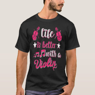 Met een Violin Player Girl Women Violinist T-shirt