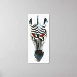 met een zebra-masker omsloten canvas afdruk