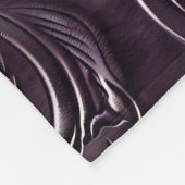  met eierplant bewerkt leer fleece deken (Hoek)