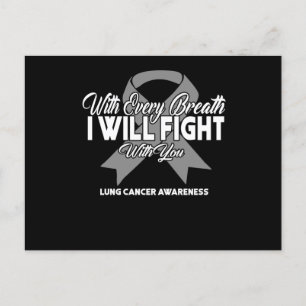 Met elke adem zal ik met je vechten. uitnodiging briefkaart