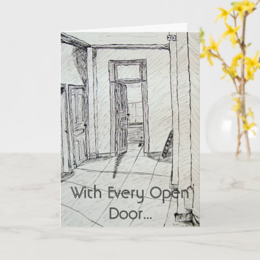Met Elke Open Deur… Kaart (Gele Bloem)