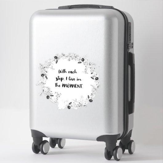 Met elke stap leef ik in het moment... sticker (Koffer)