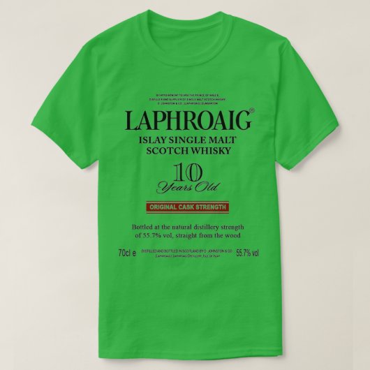 Met flessen in de natuurlijke Laphroaig T T-shirt (Design voorkant)
