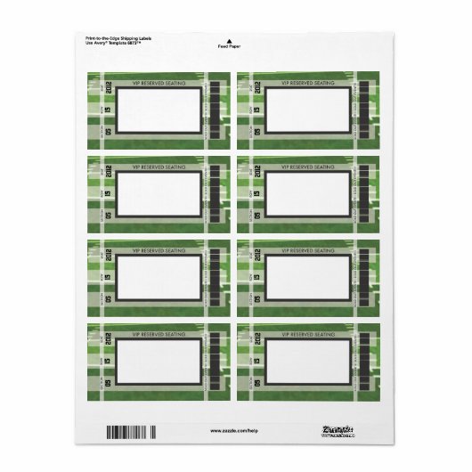 Met football wordt uw eigen adreslabel afgedrukt etiket (Full Sheet)