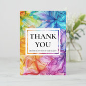 ❤️Met foto Dank u Eetherische Bloom Bedankkaart (Staand voorkant)