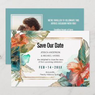 Met foto Hibiscus Serenade Paradise Save The Date