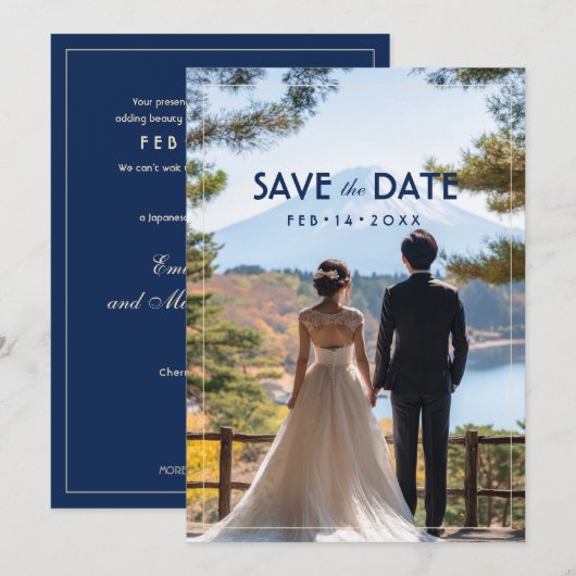 Met foto Japonesque Harmony met Fuji Save The Date (Voorkant / Achterkant)