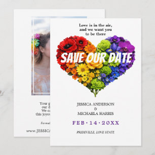 🌈 🐦 Met foto LGBTQ 🌈 Flourish Together Save The Date