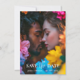 Met foto's Eetherische Bloom Save The Date