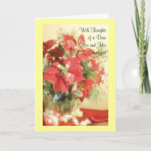 Met Gedachten over een lieve zuster en haar man Feestdagen Kaart