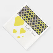 Met gele harten servet (Hoek)