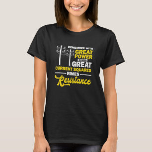 Met geweldige kracht beschikt u over een geweldige t-shirt
