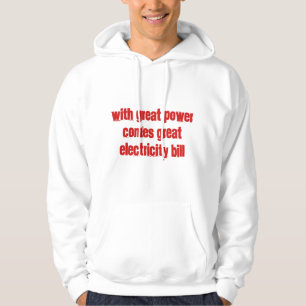 Met geweldige kracht komt een geweldige elektricit hoodie
