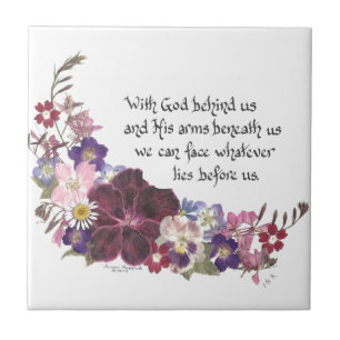 Met God achter ons... Tegeltje