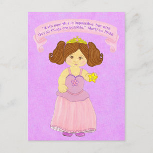 Met God alles wat mogelijk is~Princess~Scripture Briefkaart