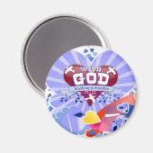 Met God harten Magneet (Voorkant / Achterkant)