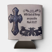 Met God is alles mogelijk Blikjeskoeler (Achterkant)