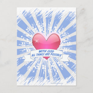 Met God is alles mogelijk Briefkaart