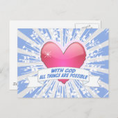 Met God is alles mogelijk Briefkaart (Voorkant / Achterkant)