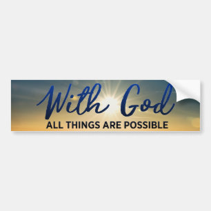 Met God is alles mogelijk Bumpersticker