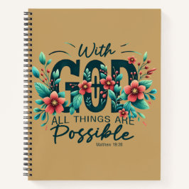 Met God is Alles Mogelijk | Christelijk Notitieboek
