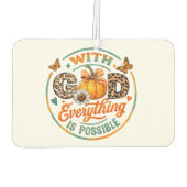 Met God is alles mogelijk Luchtverfrisser (Achterkant)