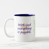 Met God is alles mogelijk - Mok (Links)