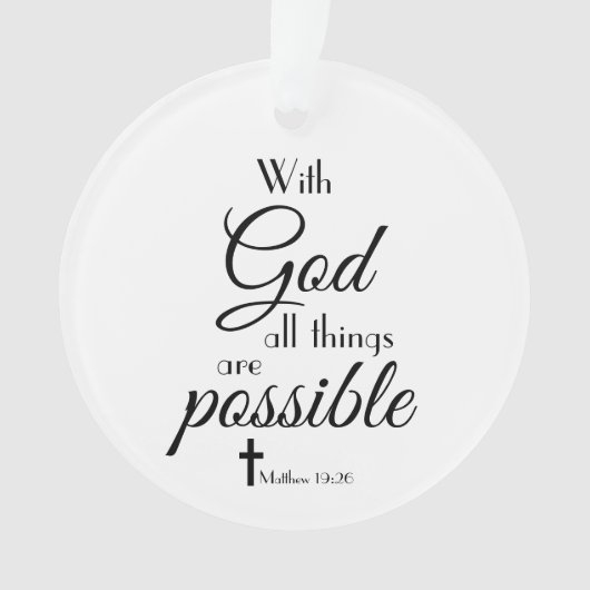 Met God is alles mogelijk... Ornament (voorkant)
