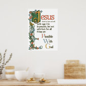 Met God is alles mogelijk Poster (Keuken)