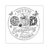 Met God is alles mogelijk Rubberstempel (Afrduk)