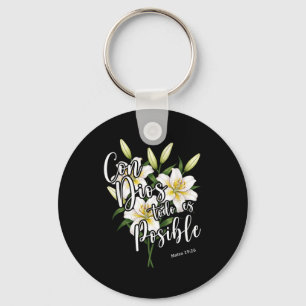 Met God is Alles Mogelijk T-shirt Christelijk Spaa Sleutelhanger