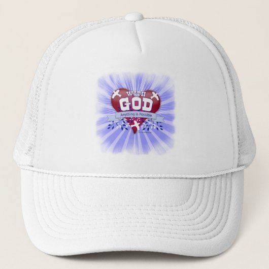 Met God is alles mogelijk Trucker Pet (Voorkant)