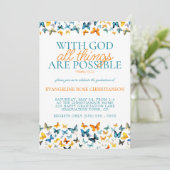 Met God is Alles Mogelijk Vlinder Grad  Kaart (Staand voorkant)