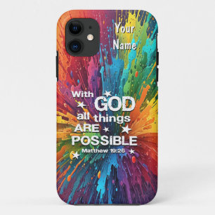 Met God Mattheus 19-26 iPhone 11 Hoesje