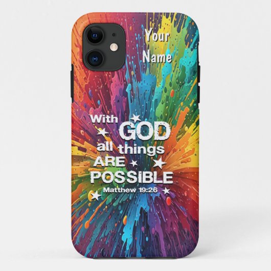 Met God Mattheus 19-26 Case-Mate iPhone Case (Achterkant)