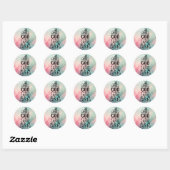 Met God weiger ik te zinken Ronde Sticker (Vel)