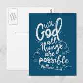 Met God zijn alle dingen mogelijk Briefkaart (Voorkant / Achterkant)