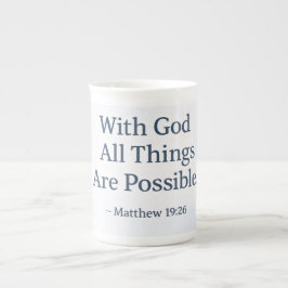 Met God zijn alle dingen mogelijk - Matteüs 19:26 Porselein Kop