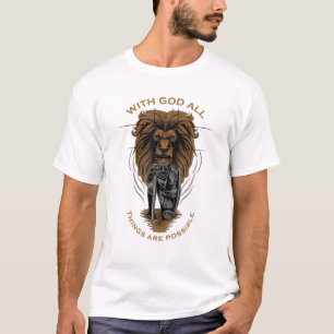 Met God zijn alle dingen mogelijk Matthew 19:26 Fa T-shirt