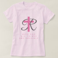 Met God zijn alle dingen mogelijk religie op shirt