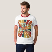 Met God zijn alle dingen mogelijk retro t-shirt un (Voorkant volledig)